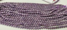Lepidolite Round Beads, Natural Lepidolite Round 6mm Loose Beads 12"inch Strand