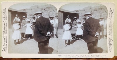 Rare President McKinley Miner's Daughter Photographer Arizona Stereoview Photo