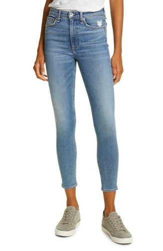 Nuevo con etiquetas Nina Pantalones de mezclilla ajustados al tobillo de trapo y hueso para mujer talla 31 West Marin Wash - Imagen 2 de 12