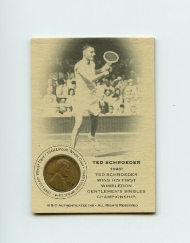 #TN05911 TED SCHROEDER 1949 Wheat Penny Trade Card - Picture 1 of 1