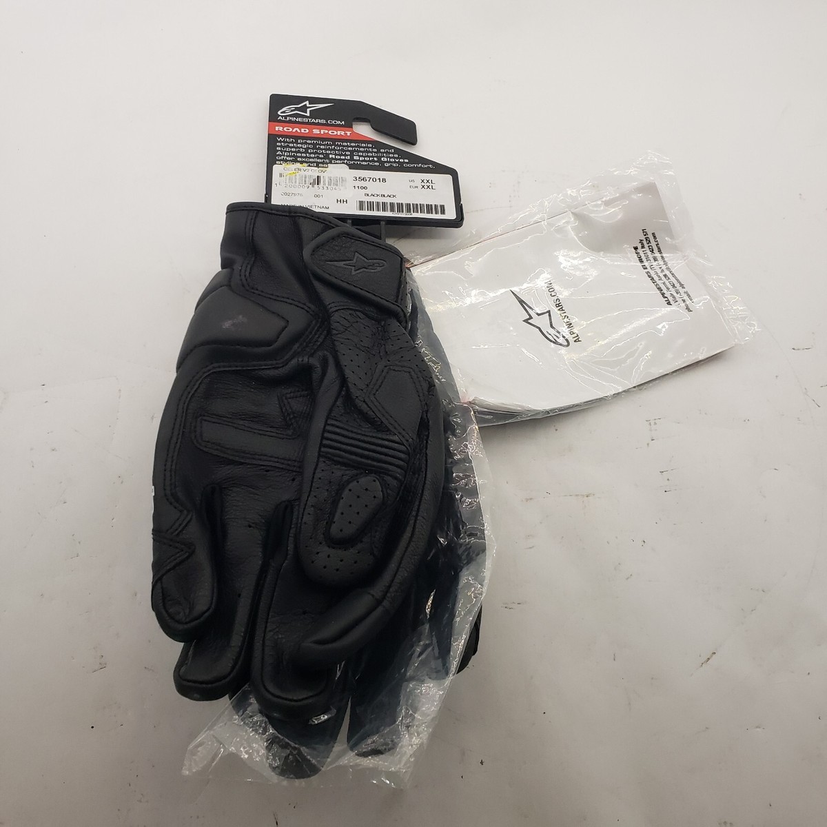 Alpinestars Celer V2 Leather Gloves - 1100 Black/ Black XXL | eBay