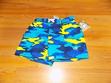 Size 18 Months OP Ocean Pacific Blue Camouflage Camo Swim Trunks Board Shorts