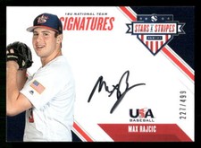 2019 Panini USA Stars & Stripes Max Rajcic Auto 18U Black AU,SN #MR Card #/499
