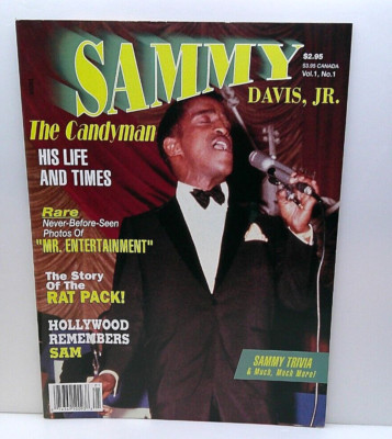 SAMMY DAVIS JR. THE CANDYMAN TRIBUTE MAGAZINE #1 1990 THE RAT PACK POSTER PHOTOS