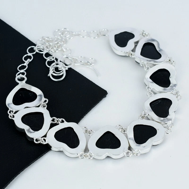 Purple Triplet Opal Gemstone Handmade 925 Sterling Silver Necklace Wadding Gifts - Image 3 of 4