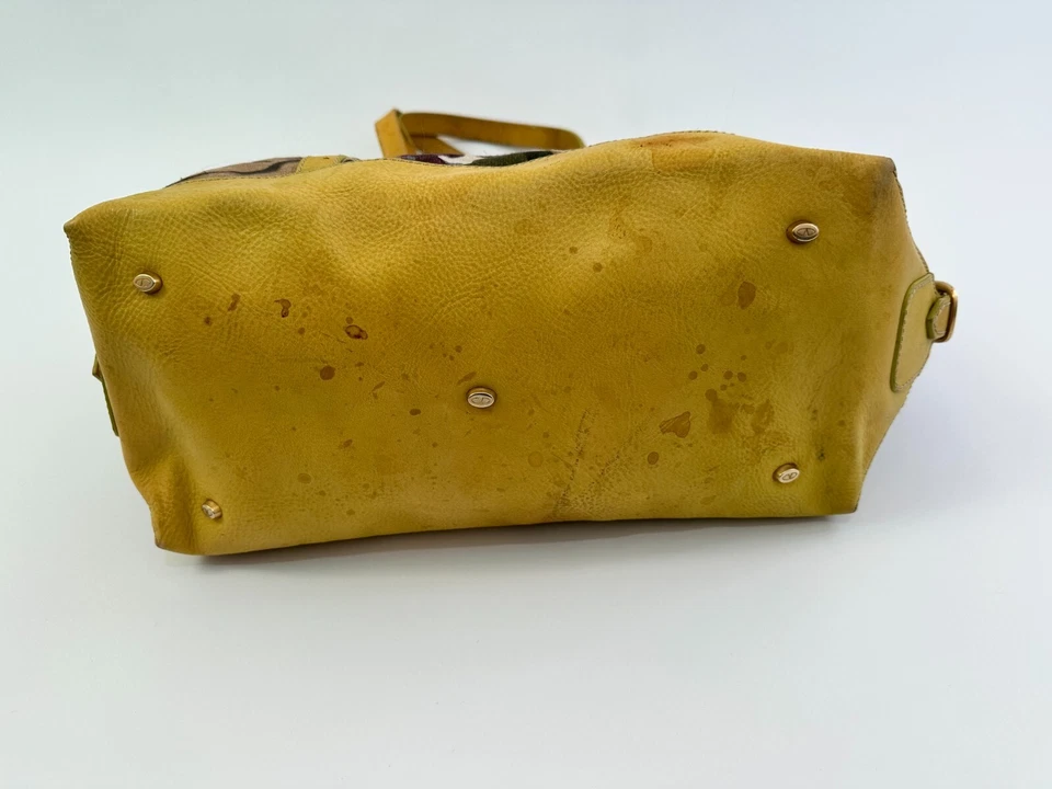 Valentino винтажный холст и Leater цветочный Weekender сумка с короткими ручками - Изображение 3 из 4