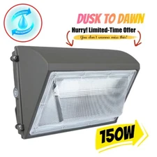 150W Dusk-to-Dawn LED Wall Pack Light Commercial and Industrial Security Lights