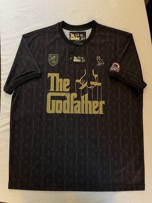 OVO X The Godfather Soccer Jersey Black Blue Owl October's Very Own Drake  Italy | eBay