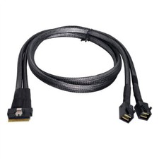 NFHK SFF-8654 8i 74p to Dual SFF-8643 4i Mini PCI-E Ultraport Slimline SAS Slim