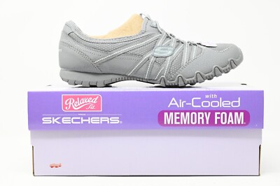 Skechers Bikers Lite Relive Gray Multi Womens  Slip On Sneakers