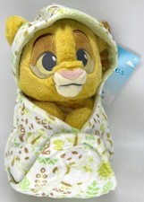 Disney Parks Babies Simba Lion King Baby 10" Plush Blanket Hooded Pouch 2023