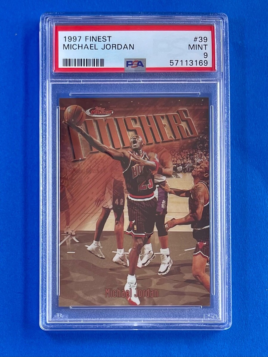 1997 Topps Finest Michael Jordan Finishers Card #39 PSA 9 Mint 