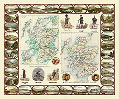 Königreich Schottland historisches 1000-teiliges Puzzle 690 mm x 480 mm (JG)