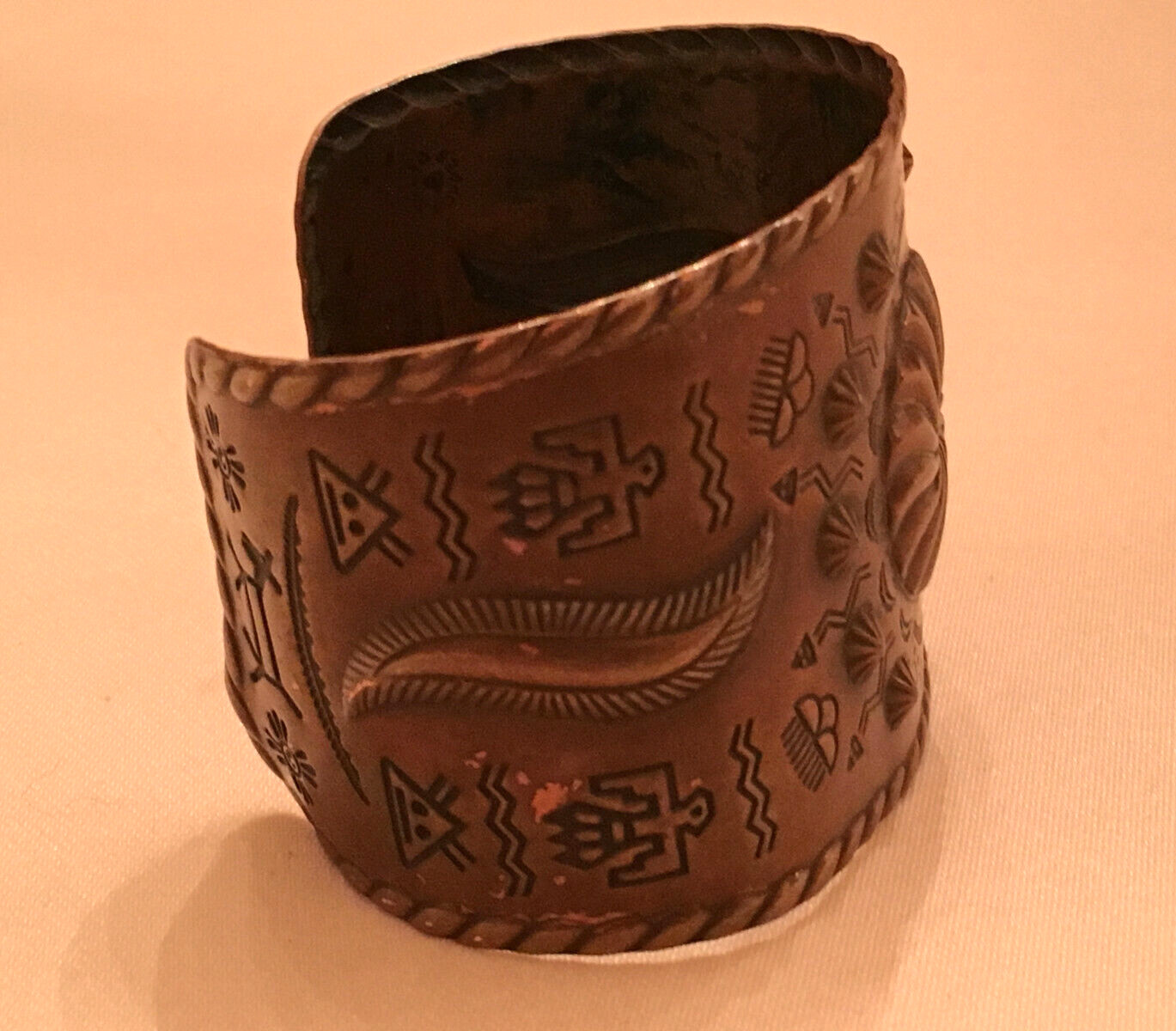 BELL TRADING POST -SOLID COPPER Cuff Bracelet REP… - image 5