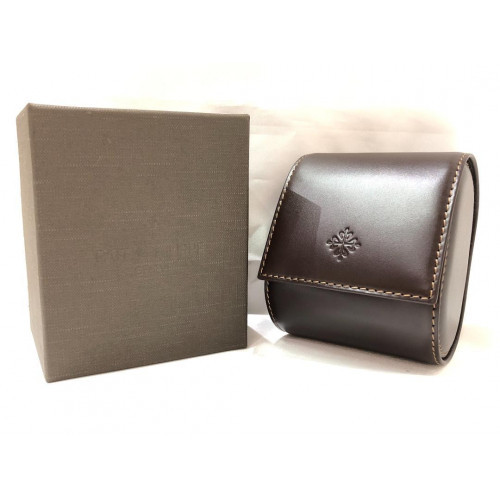 Patek Philippe ブラウンレザーケース Patek Philippe Wristwatch Carry Box Travel Case Leather Dark