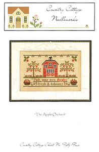 Country Cottage Needleworks THE APPLE ORCHARD Cross Stitch Chart Only ~ red barn
