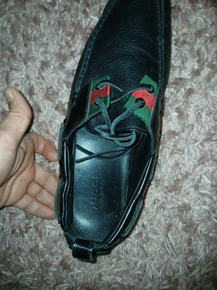 Gucci Loflers Hombre Negro Con Verde Foto 4 de 4