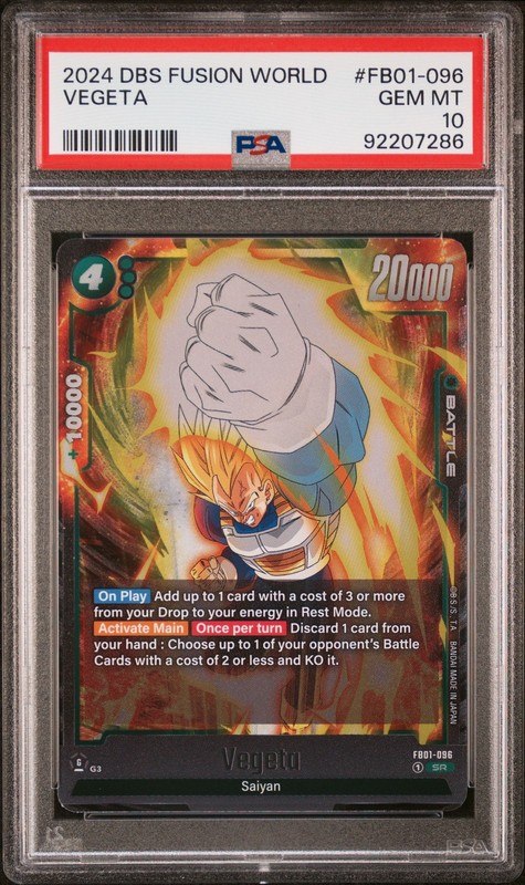 2024 DRAGON BALL SUPER CARD GAME FUSION WORLD AWAKENED PULSE VEGETA PSA 10