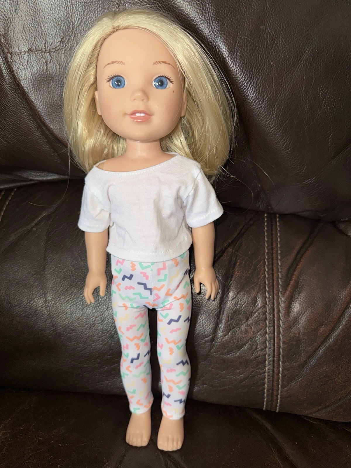 American Girl Wellie Wishers Camille Blonde Blue Eyes 14&rdquo; 