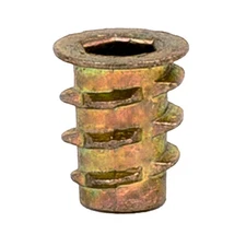 Hex Threaded Inserts for Soft Wood Zinc Alloy Flanged Thread Insert M4-0.7 x ...