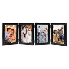 4 Folding 4x6 Inch Hinged Picture Frame High Definition Natural Wood Picture ...