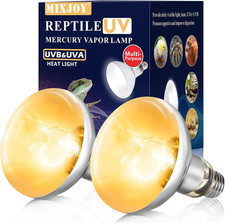 2 Pack 100W Reptile Heat Lamp Bulb Full Spectrum UVA UVB Sun Light for Reptile a