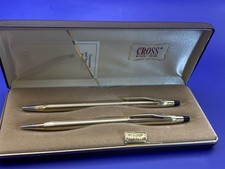 Cross 4501 10K Gold Filled Pen  Pencil Set w/ Box Vintage USA