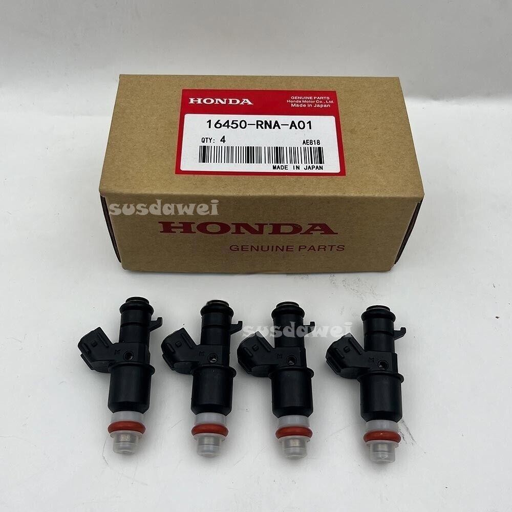 4PCS Fuel Injectors Fits For Honda CIVIC 1.8L CR-Z FIT CITY 1.5L 16450-RNA-A01