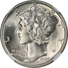 New Listing1944-P Mercury Dime Original Bag Fragment NGC MS65 Superb Eye Appeal