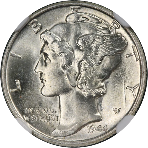 New Listing1944-P Mercury Dime Original Bag Fragment NGC MS65 Superb Eye Appeal