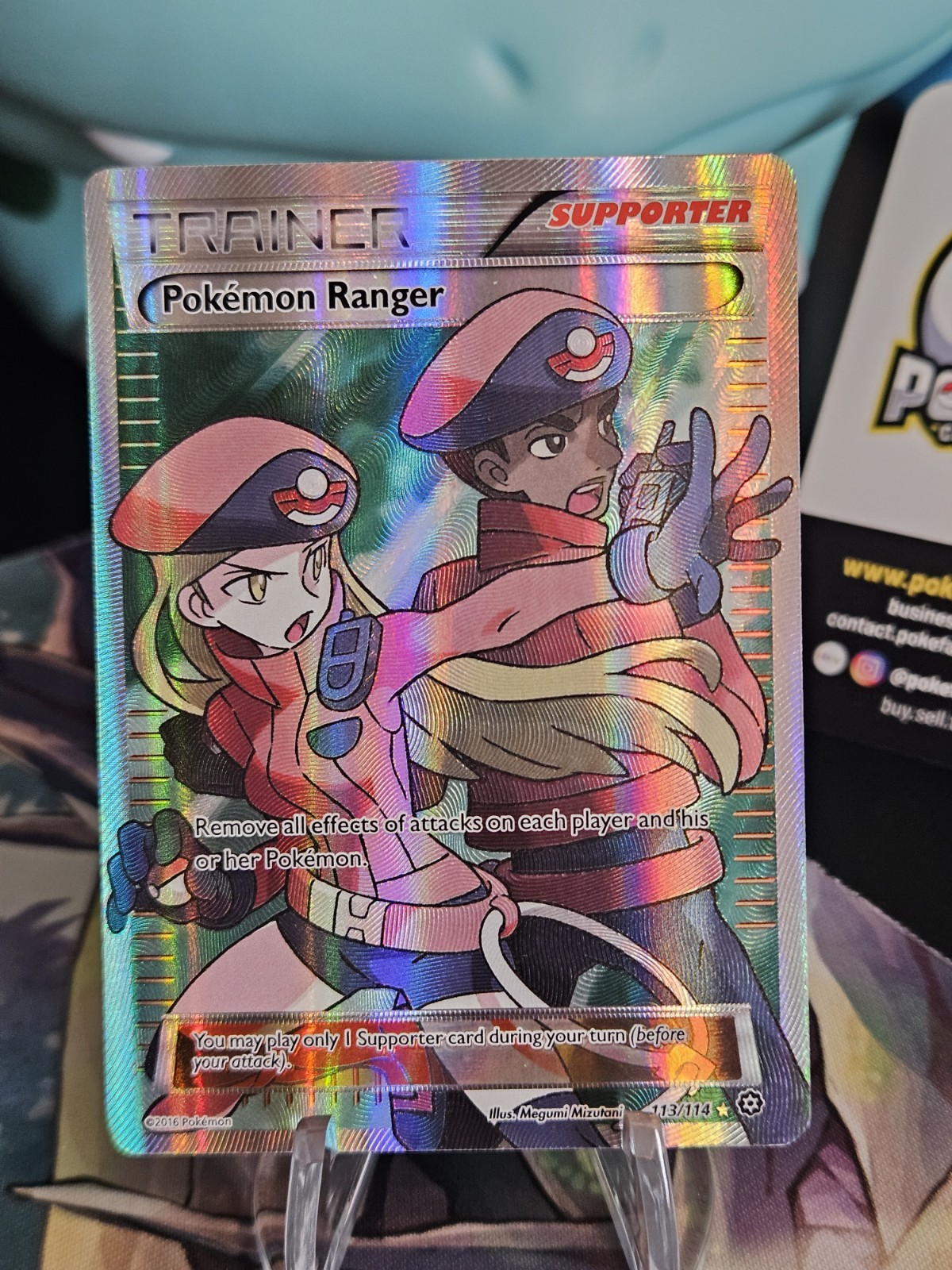 Pokemon Ranger 113/114 - Steam Siege HOLO Full Art - NM