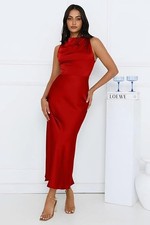 Memoriesea Women's Sexy Sleeveless Cowl Neck Flowy A Line Party Cocktail Midi Dr