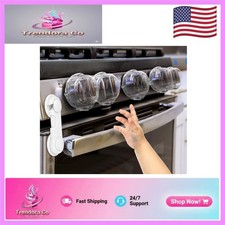 Universal Childproof Stove Knob Covers - 5 1 Pack with Clear View Design
