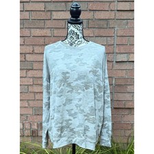 GUC Athleta Women's Gray Camouflage Sweatshirt Size Large