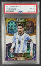 LIONEL MESSI PSA 8 2017 PANINI SELECT #76 MULTI COLOR TERRACE ARGENTINA 3200