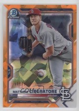 2021 Bowman Sapphire Edition Orange Refractor 59/75 Matthew Liberatore i4v