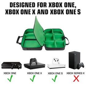 Xbox One Travel Carrying Case with Kinect Carrying Pouch and Game Disc Pockets