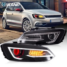 Vland Projector Headlights Wdemon Eye For 2011-2017 Volkswagen Polo Lamps 1pair