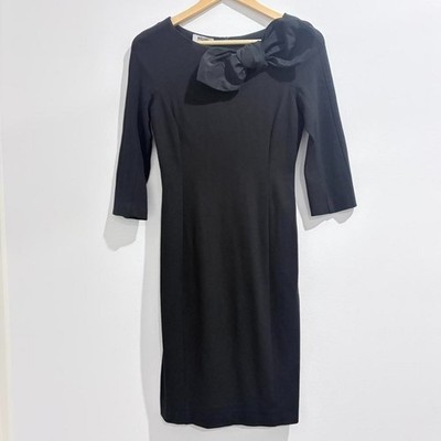 Moschino Cheap and Chic Dress Size 8 Bow Accent Elegant 3/4 length sleeves