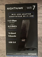 Netgear Nighthawk Wi-Fi 7 A9000-100PAS USB 3.0 Tri Band Wi-Fi Adapter