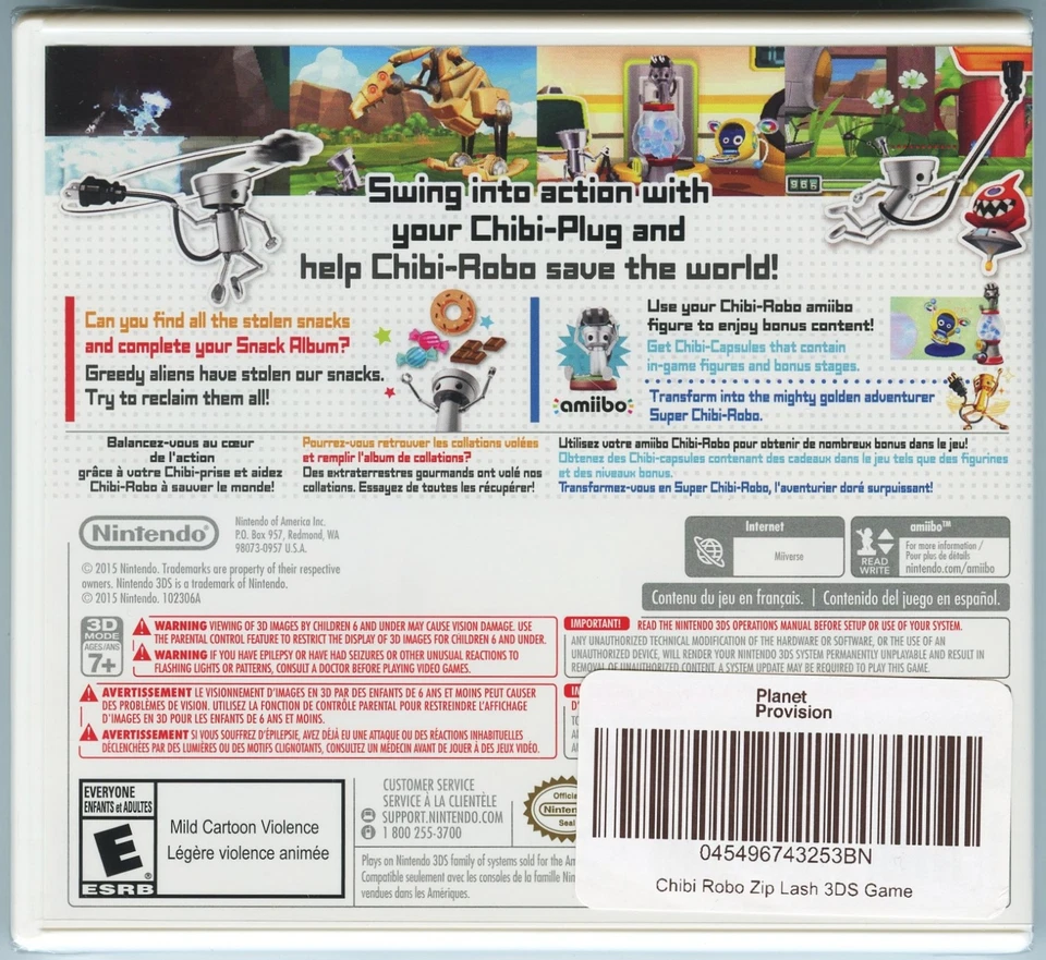 Chibi-Robo! Zip Lash Nintendo 3DS [Brand New] - Image 2 of 2