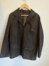 Women’s Dark chocolate Brown 100% Genuine Leather Jacket Blazer Size 14-16