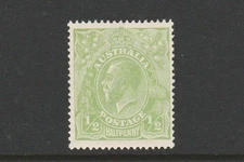 1914 KGV ½d "CYPRUS-GREEN" SINGLE WMK "MINT UNHINGED" BW 63H $150.00 SUPERB RARE