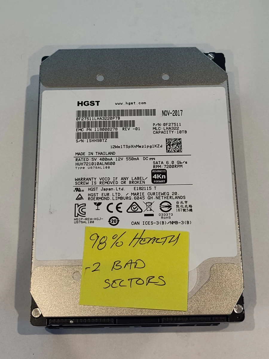 HGST Internal Hard Disk Drives 10 TB Storage Capacity for sale | eBay