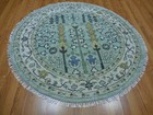 Turkish Oushak Rug, Multicolored Handmade Bohemian Round Rug 5x5.2 Ft — photo 6