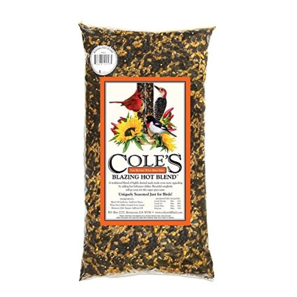 Cole's Blazing Hot Wild Bird Food Blend — Hot Pepper Seed Mix — 10lb