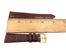 NOS Speidel 18mm/S Brown Genuine Lizard Watch Band Strap 264-180 (B520)