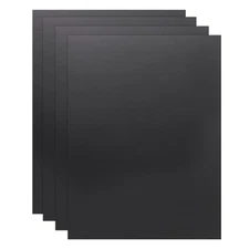 4 Pack ABS Plastic Sheet, 0.02" Thick 8"x12" Flexible Hard Plastic Sheet, Black