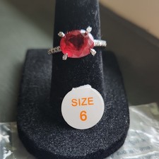 BP Lab-Created Oval Ruby Cocktail Ring Quartz...