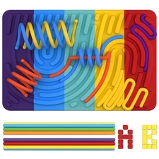 Sensory Activity Board, Silicone Fidget Toys Sensory Toys for Autism Stress A...